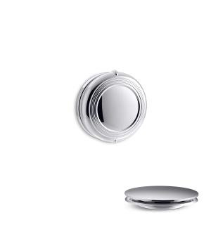 Kohler K-T37393 PureFlo Traditional Rotary Turn Cable Bath Drain Trim - Vibrant Brushed Nickel (Pictured in Polished Chrome)